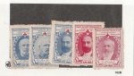 Filatelia: Conjunto com (5) selos em Homenagem aos Presidentes da França.
