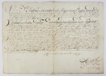 BRASIL COLÔNIA  BELISSIMO PERGAMINHO DE DOM ANTONIO DA CUNHA SOTTOMAIOR OUVIDOR GERAL DA COMARCA DE GOYAS EM VILLA BOA DE GOYAS DATADO DE 28 DE JUNHO DE 1759 CERTIFICANDO A ELEIÇÃO DO CAPITÃO SALVADOR JORGE BUENNO PARA EXERCER MANDATO NO SENADO DA CÂMARA DE VILLA BOA DE GOYAS DE ACORDO COM CERTIDÃO ASSINADA PELO ESCRIVÃO DA CÂMARA JOSÉ FRANCISCO RAYMUNDO. EXCERTO DO TEXTO: DOM ANTONIO DA CUNHA SOUTO MAYOR CAVALEIRO PROFESSO DA ORDEM DE CHRISTO FIDALGO DA CASA DE SUA MAGESTADE E DO SEU DESEMBARGO OUVIDOR GERAL DA COMARCA DE GOYAS... SECULO XVIII,  43 X 32 CMNOTA: DOM ANTONIO DA CUNHA SOTTOMAIOR, era um alto funcionário de carreira da coroa portuguesa no Brasil, em 1751 vamos encontra=lo exercendo o ofício  de Chanceler da Relação da Bahia onde integrou a comissão criada para promover uma devassa investigativa sobre a invasão francesa no Brasil.  Um oficio de sua lavra participa ter enviado preso a Lisboa o ex Tesoureiro Geral Domingos Cardoso dos Santos acusado de corrupção. Esse era pelo visto um crime frequente no Brasil Colonial, pois o próprio DOM ANTONIO DA CUNHA SOTTOMAIOR foi igualmente preso por malversação após investigação conduzida a mando do Rei Dom José I pelo Ouvidor Geral de Goiás Francisco de Atouguia Betencourt e Lira , que subistituiu o investigado na função, a fim de proceder a averiguação das extorsões e atos corruptos praticados pelo governador e capitão-general de Goiás, conde de São Miguel, D. Álvaro José Xavier Botelho de Távora e o ex-ouvidor-geral de Goiás, António da Cunha Sotomaior. Um desses escândalos ruidosos foi que  o Ouvidor foi acusado de falsificar o testamento do Tenente José Gomes Curado, com quem em sociedade havia trazido um comboio de negros provenientes da Bahia. DOM ANTONIO DA CUNHA SOTTOMAIOR era implacável no exercício de seu ofício. Por exemplo como com o argumento de conter a violência e as inúmeras fugas da prisão, António da Cunha Sottomaior, Ouvidor-geral,  em 1757, solicita junto ao rei permissão para execução de brancos na capitania. Utilizando do regimento dos ouvidores do Rio de janeiro, na carta, diz que além das execuções permitidas dos negros, mulatos e tapuios, devem executar sentença aos brancos, uma vez que a capitania está em linha reta mais de 500 léguas do Rio de Janeiro. Como dito acima, no ano de 1742, o antigo ouvidor Manuel da Fonseca havia feito a mesma solicitação, na época, para execução de indivíduos de qualidade inferior, ou seja, 15 anos mais tarde a solicitação inclui os brancos, o que nos leva a pensar que a lei não era realmente seguida e o aumento do poder punitivo era considerado como solução viável para combater os desmandos e a violência. Na carta, o Ouvidor envia um relatório do escrivão em que se afirma que as fugas das cadeias são constantes, que em dado momento houve fuga de mais de 20 presos, isto desde 1750.  Em outra ocasião quando o Rei Dom José I ordena que sejam feitas cartas e mapas da Capinania de Goyas Cunha Soutto Mayor expressa as dificuldades que encontrou: E cuidando eu logo, em executar o que Vossa Majestade me ordena, achei grande dificuldade em o conseguir, pela imperícia de que são dotados os camaristas desta comarca. Pois, um sem mais atividades do que para mineiros, outros sem mais sabença que a de criar gados nos Sertões. Rústicos por nascimento e criação, ignorantes por natureza. Não sabem que coisa é o Levante Leste ou o Poente Oeste, Norte ou Sul, nem tem inteligência alguma dos rumos para que com certeza se fizessem o mapa.
