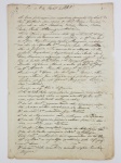 LOTE RETIRADO ATENDENDO INTERESSE DO ARQUIVO NACIONAL. BRASIL IMPÉRIO - REGENTE FEIJÓ -  ATA DE REUNIÃO DO CONSELHO GERAL DA PROVÍNCIA DE SÃO PAULO REALIZADA EM 3 DE DEZEMBRO DE 1829  ASSINADA PELOS CONSELHEIROS MANUEL JOQUIM E ORNELLAS (PRESIDENTE DA PROVÍNCIA DE SÃO PAULO ENTRE  5 DE OUTUBRO DE 1828 A 13 DE JANEIRO DE 1829)  E O PADRE  DIOGO ANTONIO FEIJÓ QUE JA´ERA SENADOR  DO IMPÉRIO . OM A ABDICAÇÃO DE DOM PEDRO I. EM  1832 ASSUMIU O MINISTÉRIO DA JUSTIÇA SOB A REGÊNCIA TRINA E EM 1834 ASSUMIRIA A REGÊNCIA UNA DO IMPÉRIO, O DOCUMENTO RELACIONA PAUTAS DIRETIVAS DO CONSELHO: INDICAR MEIOS PARA PREVINIR O MAU TRATO DOS ESCRAVOS POR SEUS DONOS, A COBRANÇA DOS DÍZIMOS EM MOGI MIRIM,. TAMBÉM RESOLUÇÕES SOBRE BRAGRANÇA, ITUPEVA, INJUSTIÇAS PRATICADAS EM LEME, DISCUTIR SOBRE COLONIA ALEMÃ,  NOTA:  Diogo Antônio Feijó, também conhecido como Regente Feijó ou Padre Feijó (São Paulo, batizado em 17 de agosto de 1784  São Paulo, 10 de novembro de 1843), foi um filósofo, sacerdote católico e estadista brasileiro. Considerado um dos fundadores do Partido Liberal. Pode-se resumir bastante sua vida afirmando que exerceu o sacerdócio em Santana de Parnaíba, em Guaratinguetá e em Campinas. Foi professor de História, Geografia e Francês. Estabeleceu-se em Itu, dedicando-se ao estudo da Filosofia. Em seu primeiro cargo político foi vereador em Itu. Foi deputado por São Paulo às Cortes de Lisboa, abandonando a Assembleia antes da aprovação da Constituição. Era adversário político de outro paulista, José Bonifácio de Andrada e Silva.Durante a primeira Regência Trina Permanente, formada após a abdicação de Dom Pedro foi nomeado ministro da Justiça.  Com a proclamação do Ato Adicional, em 1834, que transformava a Regência Trina em Una, foi eleito pela Assembleia Geral Regente do Império, ou seja, podemos afirmar que Diogo Antônio Feijó foi o primeiro chefe do Poder Executivo devidamente eleito na história do Brasil, aproximando-se do cargo atual ocupado pelo Presidente da República. Foi empossado a 12 de outubro de 1835. Padre Diogo Antônio Feijó é um desses personagens de nossa história quase incontáveis. Foi figura de proa durante o Período Regencial (1831-1840).  Primeiro Regente Uno. Primeiro chefe do Poder Executivo eleito pelos cidadãos do Império pois era na época de sua nomeação como regente um membro do Senado Imperial.  Homem polêmico lutou por profundas reformas no Estado: contra o celibado clerical e contra a concentração de poder na corte. O ultimo e mais dramático transe em sua vida foi seu papel como líder da revolta liberal ao lado do Brigadeiro Tobias de Aguiar. Participante da articulação da Revolução de, hemiplégico, na cadeira de rodas, Feijó seguiu para Sorocaba, Arrastava-se assim para Itu e Sorocaba, a fim de organizar a resistência, conspirar, aliciar adeptos. Em fins de maio o senador estava em Sorocaba, e com isso se assentara o rompimento das hostilidades, sendo colocado pelo barão de Monte Alegre, presidente da província, sob vigilância. Reza a tradição que, ao ver a fuga dos rebeldes, bradou: Correi, correi, corja de sem-vergonhas; eu aqui fico para vos defender! O Barão de Caxias o colocou sob custódia de um primeiro tenente. Escreveria Caxias a esse respeito: Diversas visitas me tem feito, e pelos disparates que diz, estou capacitado de que sofre desarranjo mental (...). O Barão de Monte Alegre não pensava como o barão de Caxias, de modo que Feijó acabaria preso, de verdade, e levado para São Paulo, de lá para Santos, chegando ao Rio de Janeiro em 23 de julho de 1842. Tinha Vergueiro em sua companhia. O governo determinou que os dois senadores seriam desterrados em Vitória, no Espírito Santo e para lá seguiram. De Vitória Feijó escreveu em 11 de agosto de 1842 carta ao padre Geraldo Leite Bastos, deportado para Lisboa, em que narra peripécias de seu desterro. O desterro durou cerca de cinco meses e Feijó por vezes se recolhia ao convento da Penha, dos franciscanos. Foram dadas ordens para que retornasse e ele reapareceu na tribuna do Senado em 12 de janeiro de 1843. Apresentou sua defesa no Senado, quando mal se sustinha de pé, na abertura da sessão legislativa em 15 de maio de 1843. Obteve licença para voltar à sua terra em 14 de julho, quando Honório Hermeto abandonou sua intransigência. A morte de Diogo Antônio Feijó foi acarretada por uma série de fatores, passava por uma crise nervosa, durante uma recaída, decidiu sair para caminhar. Durante a caminhada escorregou e caiu com a cabeça numa pedra. Foi para o hospital com sérios problemas, e morreu de parada cardiorrespiratória. Morreu depois de terríveis crises em agosto e em setembro, aos 59 anos, em 10 de novembro de 1843, antes da promulgação da sentença no processo movido contra ele no Senado. Foi levado em 14 de novembro, num dos enterros mais pomposos jamais vistos em São Paulo, apesar de ter pedido para ser sepultado sem acompanhamento nem ofício, para a igreja dos Terceiros de Nossa Senhora do Carmo. Não lhe faltaram as honras militares prestadas pela tropa de todas as armas, na qualidade de grã-cruz da Imperial Ordem do Cruzeiro. Anos depois seus parentes o fizeram transladar para a igreja da Ordem Terceira de São Francisco. Está sepultado na Catedral Metropolitana de São Paulo, este grande brasileiro.