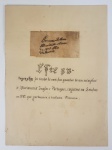 DEVERES ESCOLARES DE DOM PEDRO II E PRINCESAS IMPERIAIS. BRASIL COLONIA  AUTOGRAFO DA PRINCESA DONA MARIA FRANCISCA BENEDITA ANA ISABEL JOSEFA ANTONIA LOURENÇO INÁCIA TERESA GERTRUDES RITA JOANA ROSA BRAGANÇA, FILHA CAÇULA DO REI DOM JOSÉ I, IRMA DE DONA MARIA I, TIA DE DOM JOÃO VI E TIA AVÓ DO IMPERADOR DOM PEDRO II. A PRINCESA ESCREVEU DE PUNHO: PRINCESA DONA MARIA BENEDICTA ANNA 1809 RIO DE JANEIRO. ESTÁ FIXADO EM ANTIGO EXERCICIO DE ESCRITA COM LETRAS DISPOSTAS EM EXERCICIO DE CALIGRAFIA COM O SEGUINTE TEOR: FOI TIRADO DE UMA DAS GUARDAS DE UM EXEMPLAR DE DICIONÁRIO INGLEZ E PORTUGUEZ, IMPRESSO EM LONDRES EM 1782 QUE PERTENCEU À VIRTUOSA PRINCESA. TRATA-SE   DE TRABALHO REALIZADO POR UM DOS PRINCIPES  MEMBROS DA FAMIILIA IMPERIAL BRASILEIRA, É UM EXERCÍCIO DE ESCRITA. ESTAVA JUNTO AOS DEVERES ESCOLARES DE DOM PEDRO II , BRASIL, 1833 .BRASIL. 29 CM DE ALTURANOTA: Maria Francisca Benedita Ana Isabel Josefa Antónia Lourença Inácia Teresa Gertrudes Rita Joana Rosa de Bragança foi a filha mais nova de D. José I e da sua esposa, Mariana Vitória, tendo nascido a 25 de julho de 1746 em Lisboa e falecido a 18 de agosto de 1829 também na capital portuguesa. A sua ligação ao Concelho prende-se com o fato de ter sido a responsável pela construção do edifício do Hospital Real dos Inválidos Militares de Runa, espaço onde atualmente funciona o Centro de Apoio Social de Runa do Instituto de Ação Social das Forças Armadas, o qual também se localiza numa rua cuja designação remete para aquela princesa da quarta e última dinastia reinante em Portugal.No livro que elaborou dedicado a esta figura, Paulo Drumond Braga descreve-a como simpática, amável, amena, calma, doce (). Extremamente devota, muitíssimo culta, esteve sempre muito preocupada com o sofrimento alheio, tendo, devido a essa característica da sua personalidade, canalizado uma parte dos seus avultados rendimentos para a construção de um asilo para inválidos militares, algo que era inédito em Portugal, o que aconteceu, de resto, numa época em que era mais comum que mulheres da sua condição financiassem a construção de igrejas ou conventos. Segundo também refere Paulo Drumond Braga no seu trabalho sobre D.ª Maria Francisca Benedita, a quem apelida de princesa na sombra, a mesma acabou por desposar, aos 30 anos, um sobrinho de 15, () chamado José, herdeiro do trono português filho de D. Maria I. Pensou então que viria um dia a reinar como consorte do marido, que muito amava e que muito influenciava também. Mas nada disso aconteceu, devido à morte prematura do marido. De referir que D.ª Maria Francisca Benedita é contemporânea de acontecimentos como o terramoto de 1755 e as invasões francesas a Portugal, tendo a primeira destas invasões feito com que tivesse vivido exilada no Brasil, juntamente com a Família Real, durante um período de treze anos, ela que tinha precisamente o título de Princesa do Brasil, o qual lhe fora atribuído por via do seu casamento. O túmulo de D. Maria Francisca Benedita encontra-se na Igreja de S. Vicente de Fora (em Lisboa), no Panteão da Dinastia de Bragança.