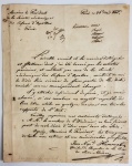 JEAN NEPOMUCENE  CARTA DE JEAN NEPOMUCENE HUMMEL DATADA DE 26  5  1825 SOLICITANDO AO PRESIDENTE DA SOCIETE ACADEMIQUE DES ENFANTS DAPPOLON PEDINDO PARA SER CORRESPONDENTE ESTRANGEIRO DA SOCIEDADE. ASSINA COMO MAITRE DE CHAPELLE DE LA COUR DE SAXE-WEIMAR. NOTA: Benjamin Louis Paul Godard (18 de agosto de 1849 - 10 de janeiro de 1895) foi um violinista francês e compositor da era romântica de origem judaica, 1 mais conhecido por sua ópera Jocelyn . Godard compôs oito óperas, cinco sinfonias, dois concertos para piano e dois para violino, quartetos de cordas, sonatas para violino e piano, peças e estudos para piano e mais de uma centena de canções. Ele morreu de tuberculose aos 45 anos em Cannes ( Alpes-Maritimes ) e foi enterrado no túmulo da família em Taverny, no departamento francês de Val-d'Oise . Godard nasceu em Paris em 1849. Ingressou no Conservatório de Paris em 1863, onde estudou com Henri Vieuxtemps (violino) e Napoléon Henri Reber ( harmonia ) e acompanhou Vieuxtemps duas vezes à Alemanha.Em 1876, o seu Concerto romantique foi apresentado nos Concertos Populaires, e outras das suas grandes obras também foram apresentadas nestes concertos. Em 1878, Godard foi co-vencedor do Prix de la Ville de Paris. A sua composição vencedora, uma sinfonia dramática intitulada Le Tasso , continua a ser uma das suas obras mais admiradas.Dessa época até sua morte, Godard escreveu um grande número de composições. Estas incluem oito óperas , entre elas: Jocelyn (a "Berceuse" da qual permanece a composição mais conhecida de Godard), apresentada em Paris em 1888; Dante , tocou na Opéra-Comique dois anos depois; e La Vivandière , deixada inacabada e concluída por Paul Vidal (18631931). A última delas foi ouvida na Opéra-Comique em 1895, e tocada na Inglaterra pela Carl Rosa Opera Company .Tornou-se professor no Conservatório de Paris em 1887 e foi nomeado Chevalier (Cavaleiro) da Légion d'honneur em 1889. longa lista de obras de Godard inclui cinco sinfonias : Symphonie gothique (1883), Symphonie orientale (1884) e Symphonie légendaire (1886); Concerto romântico para violino e orquestra (1876), dois concertos para piano , três quartetos de cordas , quatro sonatas para violino e piano, uma sonata para violoncelo e piano, dois trios de piano e várias outras obras orquestrais. Entre suas peças para piano podem ser mencionadas Mazurka No. 2, Valse No. 2, Au Matin , Postillon , En Courant , En Train e Les Hirondelles . A Canção de Florian também é muito popular e foi arranjada para vários instrumentos. A quarta sonata de Godard para violino e piano contém um scherzo escrito no compasso incomum de4. Ele escreveu mais de 100 músicas.Segundo a Encyclopdia Britannica Décima Primeira Edição , as composições de Godard são desiguais, até porque a sua produtividade era enorme . o mais distinto."  Godard se opôs à música de Richard Wagner e também criticou fortemente o anti-semitismo de Wagner . O estilo musical de Godard estava mais em sintonia com o de Felix Mendelssohn e Robert Schumann .