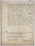 D. JOÃO PEREIRA MATTOS EMBAIXADOR DO REI DE PORTUGAL DOM SEBASTIÃO I NA CORTE DE CARLOS IX DA FRANÇA (1550-1574). CURIOSA CARTA DATADA DE OITO DE ABRIL DE 1568 EM QUE O EMBAIXADOR D. JOÃO PEREIRA MATTOS DIRIGE-SE AO REI CARLOS IX PEDINDO REPARAÇÃO DE UMA INJÚRIA FEITA A ELE POR UM CIDADÃO PORTUGUÊS NA FRENTE DE TODA A CORTE FRANCESA. ASSINA D. JOÃO PEREIRA MATTO EMBAIXADOR DE PORTUGAL. FRANÇA, 1568.  VIDE NOS CRÉDITOS EXTRAS DESSE LÇOTE IMAGEM DE UM RETRATO DE CARLOS IX A QUEM ESSA CARTA FOI ENDEREÇADA. NOTA: CARLOS IX, era filho de CATARINA DE MÉDICIS passou para história por ser junto com sua mãe incentivador do MASSACRE DE SÃO BARTOLOMEU. O reinado de Carlos foi dominado pelas guerras francesas da religião, que colocaram várias facções umas contra as outras. Os huguenotes, os adeptos franceses do calvinismo, tinham um número considerável de seguidores entre os nobres, enquanto seus inimigos, posteriormente organizados na Liga Católica, eram liderados pela Casa de Guise, um ramo de cadetes da Casa de Lorena. A rainha Catarina, apesar de nominalmente católica, tentou inicialmente estabelecer um curso intermediário entre as duas facções, tentando manter (ou restaurar) a paz e aumentar o poder real. As facções se envolveram em violência antes mesmo da ascensão de Carlos: em 1560, um grupo de nobres huguenotes em Amboise planejava tentar sequestrar o rei Francisco II e prender os líderes católicos Francisco, Duque de Guise e seu irmão Carlos de Lorena-Guise. O enredo foi descoberto antes do tempo, e os Guises foram preparados, executando centenas de huguenotes. Isto foi seguido por casos de iconoclasmo protestante e represálias católicas.A regente Catarina tentou promover a reconciliação no Colóquio de Poissy e, depois disso, fez várias concessões aos huguenotes no Édito de Saint-Germain em janeiro de 1562. No entanto, eclodiu a guerra quando alguns servidores da Casa de Guise, na esperança de vingar a tentativa de Amboise. Em Wassy, França, em 1 de março de 1562, Francisco, Duque de Guise e suas tropas atacaram e mataram ou feriram mais de 100 fiéis huguenotes e cidadãos. A tragédia é identificada como o primeiro grande evento nas Guerras religiosas na França.Luís I de Bourbon-Condé, irmão do tenente-general e suspeito de ser o arquitecto da Conjuração de Amboise , já se preparara para a guerra e, tomando Wassy como pretexto, assumiu o papel de protetor do protestantismo e começou a apoderar-se da guarnição. cidades estratégicas ao longo do Vale do Loire. Em troca, a monarquia revogou as concessões dadas aos huguenotes. Depois que os líderes militares de ambos os lados foram mortos ou capturados em batalhas em Rouen, Dreux e Orleães, o regente mediou uma trégua e emitiu o Edito de Amboise (1563). Após a conclusão da Paz de Saint-Germain-en-Laye em 1570, o rei ficou cada vez mais sob a influência do almirante Gaspar II de Coligny , que sucedeu o príncipe morto de Condé como líder dos huguenotes após a batalha de Jarnac em 1569. Catarina, no entanto, tornou-se cada vez mais temerosa do poder descontrolado de Coligny, especialmente desde que ele estava buscando uma aliança com a Inglaterra e os holandeses. Coligny também foi odiado por Henrique, duque de Guise, que acusou o almirante de ter ordenado o assassinato de seu pai Francisco, Duque de Guise durante o cerco de Orléans em 1562.Durante o acordo de paz, um casamento foi arranjado entre a irmã de Carlos, Margarida de Valois, e Henrique de Navarra, o futuro rei Henrique IV, que na época era herdeiro do trono de Navarra e um dos principais huguenotes. Muitos nobres huguenotes, incluindo o almirante de Coligny, invadiram Paris para o casamento, que foi marcado para 18 de agosto de 1572. Em 22 de agosto, uma tentativa fracassada da vida de Coligny deixou a cidade em estado de apreensão, tanto os huguenotes como os católicos parisienses. temia um ataque do outro lado.Nesta situação, no início da manhã de 24 de agosto de 1572, o duque de Guise mudou-se para vingar seu pai e assassinou Coligny em seus aposentos. Quando o corpo de Coligny foi jogado na rua, os parisienses mutilaram o corpo. A ação da massa irrompeu no massacre da noite de São Bartolomeu , um massacre sistemático de huguenotes que duraria cinco dias. Henrique de Navarra conseguiu evitar a morte prometendo converter-se ao catolicismo. Nas próximas semanas, a doença se espalhou para mais cidades na França. No total, até 10 000 huguenotes foram mortos em Paris e nas províncias.Embora os massacres enfraquecessem o poder huguenote, eles também reacenderam a guerra, que só cessou depois que o Edito de Boulogne, em 1573, concedeu anistia aos huguenotes e limitou a liberdade religiosa. No entanto, no ano de 1574, houve um fracassado golpe huguenote em Saint-Germain e revoluções huguenotes bem-sucedidas na Normandia, no Poitou e no vale do Ródano, preparando o terreno para outra rodada de guerra.. No rescaldo do massacre, a frágil constituição mental e física do rei enfraqueceu-se drasticamente. Seus humores variavam de jactância sobre a extremidade do massacre a exclamações que os gritos dos huguenotes assassinados continuavam a soar em seus ouvidos. Freneticamente, ele culpou alternadamente a si mesmo - "Que sangue derramado! Que assassinatos!", Ele gritou para sua enfermeira. "Que conselho maligno tenho seguido! Ó meu Deus, perdoa-me ... Estou perdido! Estou perdido!" - ou sua mãe - "Quem além de você é a causa de tudo isso? O sangue de Deus, você é a causa de tudo!" Catarina respondeu declarando que ela tinha um lunático por um filho.A condição física de Carlos, tendendo à tuberculose, deteriorou-se a ponto de, na primavera de 1574, sua tosse rouca se tornar sangrenta e sua hemorragia se tornar mais violenta.Em seu último dia, 30 de maio de 1574, Carlos chamou Henrique de Navarra, abraçou-o e disse: "Irmão, você está perdendo um bom amigo. Se eu acreditasse em tudo o que me disseram, você não estaria vivo. Mas eu sempre Amei você ... Eu confio em você sozinho para cuidar de minha esposa e filha. Ore por Deus para mim. Adeus".Carlos IX morreu no Château de Vincennes, com 23 anos de idade. Como seu irmão mais novo, Henrique, Duque de Anjou, havia sido recentemente eleito rei da Polônia e estava fora da França, sua mãe Catarina retomou a regência até o retorno de Henrique da Polônia.