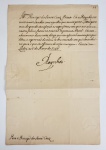 DONA MARIA ANA DA AUSTRIA (1683-1754) RAINHA CONSORTE DE PORTUGAL E NESSA OCASIÃO EM QUE ESCREVE A CARTA ERA REGENTE DO REINO EM NOME DE DOM JOÃO V O REI SOL PORTUGUÊS. DONA MARIA ANA FOI QUEM RECEBEU A HOMENAGEM DE TER SEU NOME DADO A  CAPITAL DA CAPITANIA DE MINAS GERAIS NO BRASIL (MARIANA A PRIMAZ) CARTA DA RAINHA DONA MARIA ANA AO PRÍNCIPE DE SANTA CRUZ ESCRITA EM 1. DE MARÇO DE 1746. COM SELO SECO COM AS ARMAS REAIS DE PORTUGAL. EXCERTOS DO TEXTO: EXCELENTISSIMO PRINCIPE DE SANTA CRUZ PRIMO. EU A RYNHA VOS ENVIO MUITO SAUDAR COM AQUELLE QUE MUITO PREZO. FORAO PARA MIM DE GRANDE SATISFAÇÃO AS EXPRESSÕES COM QUE ME ANNUNCIASTES FELIZES FESTAS NA OCCASIÃO DO PRÓXIMO NATAL. EM RECONHECIMENTOS DESSES VOTOS, DESEJO QUE VOS ASSISTAM MUITAS PROSPERIDADES, E ESPERO NÃO DUVIDEIS DA BOA VONTADE COM QUE CONTRUREI PARA O QUE SE OFFERECER DE VOSSA VANTAGEM. ESCRITA EM LISBOA AO 1. DE MARÇO DE 1746. ASSINA  RAYNHA. NOTA: Maria Ana Josefa de Áustria (Linz, 7 de setembro de 1683 - Lisboa, 14 de agosto de 1754) era filha do imperador Leopoldo I, e da sua terceira mulher, a condessa Leonor Madalena. Era irmã dos imperadores José I e Carlos VI, também pretendente ao trono espanhol, e meia-irmã de Maria Antônia de Áustria, eleitora da Baviera, entre outros. Foi rainha consorte de Portugal de 1708 a 1750, enquanto mulher do Rei D. João V de Portugal. Três dos seus filhos sentaram-se no trono: D. José, Rei de Portugal, D. Pedro, Rei-Consorte de Portugal pelo seu casamento com a sua sobrinha, e D. Maria Bárbara, Rainha de Espanha pelo casamento.Muito culta, conhecia e falava alemão, francês, italiano, espanhol, latim e português, além de perceber inglês.O casamento com D. João V foi negociado em 1708. Os dois noivos eram primos diretos, por serem irmãs a rainha D. Maria Sofia de Portugal e a imperatriz Leonor Madalena, respectivas mães de Sua Majestade o Rei de Portugal e da Sereníssima Arquiduquesa da Áustria.Inaugurando o estilo faustoso da diplomacia de D. João V, Portugal procurava com o casamento uma aproximação aos outros membros da Grande Aliança. D. João V enviou uma luxuosa embaixada à capital imperial, chefiada pelo Conde de Vilar Maior, Fernão Teles da Silva, que chegou a Viena a 21 de fevereiro desse mesmo ano.A 6 de junho, dia do Corpo de Deus, fez-se a entrada pública da embaixada portuguesa para o pedido da arquiduquesa. O casamento realizou-se, por procuração, a 9 de julho, na Catedral de Santo Estevão, em Viena, sendo o noivo representado pelo imperador.D. Maria Ana desembarcou finalmente em Lisboa a 27 de outubro, tendo partido dos Países Baixos e depois de Portsmouth, acompanhada por uma armada de 18 naus. A rainha foi trazida à Corte em sete magníficos coches, quando o protocolo só pedia três. Nos dias 15, 17 e 21, comemorou-se o casamento com grandes festejos públicos no Terreiro do Paço, onde se montou uma praça de touros e uma imitação do vulcão Etna em erupção. O casal real fez a sua entrada solene em Lisboa no dia 22.Apesar do casamento, D. João V continuou ininterruptamente a sucessão de aventuras amorosas. A Arquiduquesa, mais velha do que o Rei seis anos, não conseguiu prender o marido, apesar do casamento ter sido inicialmente feliz, a arquiduquesa depressa percebeu que a corte portuguesa prezava mais a beleza e o luxo do que as virtudes do conhecimento, tão populares em Viena.A nova rainha resignou-se rapidamente ao abandono que D. João V a votava. Muito devota, entregava-se muitas vezes a práticas piedosas, fundando conventos e igrejas, ajudando os pobre e dedicando-se a alimentação dos orfãos das principais cidades do Império Português. Interessava-se por coisas do mar, passeava ao longo do rio Tejo com a Família Real e a Corte, onde assistia frequentemente a festas e serenatas no rio e lançamentos de navios no mar.Apaixonada por música, a Rainha assistia sempre aos concertos e aos serões de ópera que havia na Corte do Paço da Ribeira, chegando mesmo a participar neles, ao cantar pequenas árias, que dedicava aos filhos.A rainha D. Maria Ana foi regente por duas vezes. A primeira foi em 1716, quando D. João V se afastou da capital. Retirado em Vila Viçosa, foi convalescer de uma doença séria mal esclarecida que apareceu depois de uma profunda crise de melancolia que atacou o Rei.Foi durante esta regência que o infante D. Francisco Xavier se aproximou da Rainha e tentou repetir os atos que o seu pai, o Rei D. Pedro II, tinha feito com o irmão D. Afonso VI. O Duque de Beja fazia uma corte descarada à Rainha, que, honestissíma, o repeliu.A sua segunda Regência ocorreu no fim do reinado do marido, a partir de 1742, quando D. João V já estava completamente dominado pela doença que o matou. Esta regência teve uma influência enorme no reinado seguinte, aos níveis políticos, económicos e religiosos, e foi D. Maria Ana que aproximou Sebastião José de Carvalho e Melo das esferas do poder. No Conselho da Regente, Sebastião José era estimado e, para além disso, o futuro Marquês de Pombal era casado com a filha do marechal de Daun, da mais alta aristocracia austríaca.A rainha-mãe morreu no Palácio de Belém, a 14 de agosto de 1754. D. Maria Ana foi enterrada no Mosteiro de S. João Nepomuceno, dos Carmelitas Descalços Alemães, por ela fundado. De acordo com o testamento, o coração foi levado para Viena e guardado lá na cripta imperial. Mais tarde, em 1780, por vontade da rainha D. Maria I, sua neta, os seus restos mortais foram trasladados para um novo mausoléu. Em 1855, sendo D. Fernando II regente na menoridade de D. Pedro V, foi preparado novo depósito régia, desta feita em S. Vicente de Fora. Em consequência disso, os despojos de D. Maria Ana de Áustria seguiram para o referido templo, para junto do seu marido. Atualmente, o túmulo de D. Maria Ana de Áustria encontra-se no Museu Arqueológico do Carmo, estabelecido nas ruínas da Igreja do Carmo, em Lisboa. D. Maria Ana de Áustria teve seis filhos do seu casamento com D. João V, dos quais três se sentaram nos tronos de Portugal e Espanha:D. Maria Bárbara (1711-1758), Rainha de Espanha pelo seu casamento com o rei Fernando VI;D. Pedro, Príncipe do Brasil (1712-1714);D. José I, Rei de Portugal (1714-1777);D. Carlos, Infante de Portugal (1716-1730);D. Pedro III, Rei consorte de Portugal (1717-1786);D. Alexandre, Infante de Portugal (1723-1728).