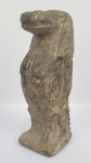 THOERES LINDA ESCULTURA EM PASTA DE PEDRA (GRÃOS DE QUARTZO EM PÓ FINO FUNDIDOS COM PEQUENAS QUANTIDADES DE ÁLCALI E/OU CAL POR MEIO DE AQUECIMENTO PARCIAL.) APRESENTADO A DEUSA THOERIS PROTETORA DAS GRAVIDAS E PARTEIRAS. EX COLEÇÃO DR. ANTONIO MELILLO E EX COLEÇÃO DR. CARLOS M. FERREIROZ DIAZ. EPOCA SAITA (700 A.C.) ENCONTRADA EM TÉBAS. THOREIS TEM CORPO DE HIPOPÓTAMO PRENHE. EM SUAS MÃOS SEGURA O DUPLO LAÇO SAGRADO DE ÍSIS. EGITO 20,5 CM DE ALTURANOTA Três perigosos animais do Egito estão unidos na figura de THOERES. Ela é retratada com cabeça e corpo de hipopótamo e seios pesados e caídos, cauda de crocodilo e patas de leão. Um calathos com uraeus coroa sua cabeça; O símbolo hieroglífico de proteção em forma de arco está apoiado em sua perna direita. Dizia-se que a terrível deusa Thoeris tinha poderes mágicos de proteção com os quais afastava seres hostis ou forças do mal, tanto neste mundo como na vida após a morte. A boca aberta reforça ainda mais esta impressão de terror. Particularmente na esfera doméstica, Thoeris era visto como uma divindade protetora das mulheres grávidas. Deveria preveni-los de todos os males que podem acontecer às mães e aos filhos durante o parto.