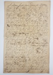 DOM JOÃO VI (AINDA COMO PRÍNCIPE REGENTE: CAETANO PINTO DE MIRANDA MONTENEGRO (1748-1827)) MARQUÊS DE VILLA REAL DA PRAIA GRANDE. CAPITÃO GENERAL DA CAPITANIA DE PERNAMBUCO DURANTE O PERÍODO COLONIAL, PRIMEIRO MINISTRO DA JUSTIÇA DO BRASIL APÓS A INDEPENDÊNCIA. RARA CARTA DE LEGITIMAÇÃO OUTORGADA PELO PRÍNICIPE DOM JOÃO EM 19 DE JANEIRO DE 1813 AO CAPITÃO GENERAL DE PERNAMBUCO (GOVERNADOR) , O MARQUES DE VILLA REAL DA PRAIA GRANDE, EM ATENÇÃO AO SEU PEDIDO DE TORNAR LEGÍTIMO  O FILHO  CAETANO PINTO DE MIRANDA MONTENEGRO FILHO (FUTURO VISCONDE DE VILLA REAL DA PRAIA GRANDE), NASCIDO EM BASTARDIA.  NÃO SE CONHECEM AS RAZÕES PELAS QUAIS O PODEROSO E INFLUENTE CAETANO PINTO DE MIRANDA MONTENEGRO ENTREGOU-SE A UMA RELAÇÃO DE COMBINATO COM A MÃE DE SEUS FILHOS E FUTURA MARQUESA DE VILLA REAL DA PRAIA GRANDE. SABE-SE ENTRETANTO QUE  ERA MUITO MAIS JOVEM QUE SEU MARIDO (O MARQUES NASCEU EM 1748  E A FUTURA MARQUESA EM 1780 ,PORTANTO QUANDO O FILHO DO CASAL NASCEU CONTAVA COM POUCO MAIS DE QUINZE ANOS DE IDADE. ENTRETANTO É DE TAL FORMA PERIMPETÓRIA A SITUAÇÃO DOS FILHOS DE NOBRES NASCIDOS DE UNIÕES ILEGÍTIMAS QUE PARA O RECONHECIMENTO DE TAIS FILHOS ERA NECESSÁRIO UM DECRETO REAL REGISTRADO NA MESA DE DESEMBARGO DO PAÇO REAL. EXCERTOS DO TEXTO: DOM JOÃO POR GRAÇA DE DEUS PRINCIPE REGENTE DE PORTUGAL E DOS ALGARVES, DAQUEM E ALÉM MAR, EM ÁFRICA SENHOR DE GUINÉ E DA CONQUISTA NEVEGAÇÃO E DO COMÉRCIO DA ETHIOPIA, ARABIA, PERCIA E INDIA, ETC. FAÇO SABER AOS QUE ESTA MINHA CARTA DE LEGITIMAÇÃO VIREM COMO REGENTE E GOVERNADOR DE TODOS OS REINOS E SENHORIOS ETC... FAÇO SABER AOS QUE  ESTA MINHA CARTA DE LEGIITIMAÇÃO VIREM  QUE ATENDENDO AO QUE ME APRESENTOU CAETANO PINTO DE MIRANDA MONTENEGRO DO MEU CONSELHO E ATUAL GOVERNADOR E CAPITÃO GENERAL DA CAPITANIA DE PERNAMBUCO. HEI POR BEM QUE PELA MESA DE DESEMBARGO DO PAÇO SE EXPRESSA CARTA DE LEGITIMAÇÃO DE SEU FILHO CAETANO PINTO DE MIRANDA MONTENEGRO PARA COMO REQUISITADO HAVER OS DIREITOS QUE PELAS LEIS LHE PERTENCEM. E QUERO QUE ELE HAJA E POSSA HAVER TODAS AS HONRAS, PRIVILÉGIOS, LIBERDADES QUE DE FATO LHE É DE DIREITO HAVER PODEIRA E  DE LEGÍTIMO MATRIMÔNIO NASCIDO FOSSE E QUE POSSA HAVER E HERDAR DOS BENS, FAZENDAS E SERVIÇOS DO SEU PAI. E DE OUTRAS QUE QUAISQUER PESSOAS OS DEVEM OU DEIXAREM POR QUALQUER MANEIRA ASSIM POR TESTAMENTO E CODICILOS OU POR QUALQUER VIA DE DOAÇÃO OU DOAÇÕES ASSIM INTER VIVOS OU POR CAUSA MORTIS ASSIM PUROS COMO CONDICIONÁVEIS E QUE ELES AS HAJAM EM SI E POSSA HAVER TANTO AQUELAS QUE LHE FOREM FEITAS POR MIM COMO POR OUTRAS QUALQUER PESSOAS.  E QUE POSSA SUCEDER EM MORGADOS E QUAISQUER OUTRAS HERANÇAS E DIREITOS QUE LHE COUBER DADOS E DEIXADOS POR QUALQUER MANEIRA QUE SEJA POR AQUELAS PESSOAS QUE PARA ISSO PODER TIVEREM CONTANTO QUE NÃO SEJAM TERRAS DAS COROAS DE NOSSOS REINOS. QUERO E OBRIGO QUE POR ESTA LEGITIMAÇAOO FILHO DO SUPLICANTE HAJA A NOBREZA E OS PRIVILÉGIOS DELA QUE POR DIREITO COMUM, LEIS, ORDENAÇÕES, DOS DITOS MEUS REINOS, HAVER PODERIA SE DE LEGITIMO MATRIMONIO NASCIDO FORA NÃO EMBARGANDO QUALQUER LEIS, DECRETOS, COSTUMESE QUAISQUER OUTRAS COISAS QUE ESSA LEGITAMAÇÃO ANULAR... E POR FIRMEZA DE TUDO LHE MANDO PASSAR AOS QUINZE DE JAENIRO DE 1813.NOTA: Em relação ao período colonial, o estudo da família em sentido restrito, se tem que assentar fundamentalmente na análise do sistema de casamento de acordo com as leis da Igreja e do Estado, não pode, por outro lado, omitir aquilo que então se denominava casamento pela lei da natureza ou, de maneira pejorativa, concubinato ou mancebia.  O Código de Lei civil que regia a vida dos homens e mulheres do Império Ultramarino português no século XVIII era as Ordenações Filipinas4 . Por ser uma legislação do Antigo Regime, existia a distinção entre nobres e plebeus e em virtude disso e uma vez aplicada na América portuguesa vê-se também essa tentativa de dissociação, o que por sua vez, em alguns momentos, influenciará o reconhecimento ou não da prole ilegítima. Segundo as Ordenações do Reino aqueles considerados nobres dependiam do parecer Régio para legitimarem5 seus filhos naturais, processo este que se dava mediante a apresentação de pedidos de Legitimação, feitos à Mesa do Desembargo do Paço6 , em Portugal. Os plebeus, ao contrário possuíam certa autonomia no reconhecimento de seus filhos. Bastava que tivessem declarado em escritura pública lavrada em cartório, ou em testamento, a vontade de perfilhar7 seus filhos. Inserida em um contexto muitas vezes conflituoso, a discussão sobre o reconhecimento ou exclusão da prole ilegítima no ambiente familiar setecentista, perpassa por um estudo dos valores morais dessa sociedade, bem como a maneira como a família8 estava inserida neste contexto. A Igreja Católica e o Estado português compartilhavam, no século XVIII, objetivos muito semelhantes no que diz respeito à composição da sociedade na América portuguesa, sendo a união matrimonial seu expoente. Contudo, alguns cuidados são necessários quando associamos a formação da família na América portuguesa ao estabelecimento oficial das uniões. Na documentação setecentista mineira é recorrente o aparecimento da temática do casamento entre as correspondências dos Governadores da Capitania e o Rei de Portugal. A preocupação era, não só com a oficialização das uniões, mas também com a proliferação das uniões ilícitas e, conseqüentemente aos frutos das mesmas, fatos estes que representavam perigo para a boa administração do Estado.