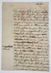 CAETANO PINTO DE MIRANDA MONTENEGRO (1748-1827)) MARQUÊS DE VILLA REAL DA PRAIA GRANDE. CAPITÃO GENERAL DA CAPITANIA DE PERNAMBUCO DURANTE O PERÍODO COLONIAL, PRIMEIRO MINISTRO DA JUSTIÇA DO BRASIL APÓS A INDEPENDÊNCIA. OFÍCIO REDIGIDO  DE PUNHO DO MARQUÊS PARA DOM JOÃO VI SOLICITANDO SEJA EXTENDIDA A MERCÊ DE UMA ORDEM DE CRISTO E UMA TENÇA  OUTORGADAS A ELE  POR MAIS UMA VIDA ALÉM DA SUA PARA O SEU FILHO O FUTURO VISCONDE DE VILLA REAL DA PRAIA GRANDE TORNADO FILHO LEGITIMADO PELO MESMO REI.  EXCERTOS DO TEXTO: SENHOR,  DIZ CAETANO PINTO DE MIRANDA MONTENEGRO QUE VOSSA MAGESTADE FOI SERVIDO FAZER-LHE MERCÊ DE UMA COMENDA DA ORDEM DE CHRISTO, DA DOTAÇÃO DE DUZENTOS MIL REIS QUE SE DESIGNARIA EM OCASIÃO COMPETENTE COMO CONSTA DO ALVARÁ INCLUSO. E SENDO PASSADOS DOZE PARA TREZE ANOS  NUNCA CUIDOU O SUPLICANTE EM QUE SE VERIFICASSE ESSA GRAÇA, PORQUE MAIS AMBICIONA DE HONRA DO QUE DE DINHEIRO CONTENTA-SE COM O SOLDO E ONDE MAIS QUE VOSSA MAGESTADE LHE DAVA OS QUAIS CHEGAVAM PARA SUA SUBSISTÊNCIA HOJE PORÉM REDUZIDO AO SOLDO  ÚNICO DE CONSELHEIRO DA FAZENDA O SUPLICANTE OBRIGADO A RECORRER A REAL GRANDEZA DE VOSSA MAGESTADE PARA QUE SE DIGNE A DESIGNAR A REFERIDA COMENDA.  OU DA MESMA LOTAÇÃO OU DA QUE VOSSA MAGESTADE JULGAR PROPORCIONAL AOS SERVIÇOS E CIRCUNSTÂNCIAS DO SUPLICANTE: CONCEDENDO-LHE MAIS UMA VIDA PAA QUE SEU FILHO CAETANO PINTO DE MIRANDA MONTENEGRO, A QUEM O SUPLICANTE NÃO TEM OUTRA HERANÇA QUE DEIXAR SE NÃO O AMOR, FIDELIDADE, ZELO E DESINTERESSE COM QUE SEMPRE SERVIO E HÁ DE SERVIR A VOSSA MAGESTADE, PEDE POIS A VOSSA MAGESTADE SEJA SERVIDO PELA REAL GRANDEZA E PIEDADE FAZER-LHE UMA MERCE DE SEU REAL E MAGNANIMO CORAÇÃO SEJA SERVIDO FAZER-LHE UMA E OUTRA GRAÇA E COM A QUE PEDE PARA SEU FILHO SUPLICA TAMBEM A DE PODER ELE LOGO USAR DA INSIGNIA DE COMENDADOR. NOTA: A origem das ordens militares, criadas no século XII, está associada às cruzadas e à Reconquista cristã da Península Ibérica. Elas se caracterizavam como braços armados da cristandade. Seus cavaleiros deveriam seguir uma vida regrada pelas leis cristãs, assim como monges, com votos de castidade, pobreza e obediência. Mais tarde, elas serviram igualmente à expansão ibérica para os continentes africano, asiático e americano. A administração dessas ordens, denominada de Mestrado, que estava sob a responsabilidade da Igreja Católica, foi passada aos reis portugueses em duas Bulas: a primeira foi a do Papa João XXII, em 1319, quando os cavaleiros Templários foram extintos na Europa e, em substituição, foi criada a Ordem de Cristo em Portugal. A segunda foi a Bula do Papa Júlio III de 1551, quando mais duas ordens militares transformaram-se no braço armado da Coroa portuguesa: a Ordem de São Bento de Aviz, cuja criação data da fundação da monarquia portuguesa, e a Ordem de Santiago, criada em 1290. Desde a criação dessas ordens militares até o século XIX, muitas mudanças ocorreram. Várias reformas foram realizadas por diversos monarcas, antes, durante e depois da Unificação da Península Ibérica (1580-1640). As exigências para que um candidato fosse armado cavaleiro e que vigoraram por vários séculos - por exemplo, a exigência de sangue puro, sem mancha judia ou muçulmana, ou mancha mecânica na linhagem familiar - foram caindo ao passar dos séculos, sendo menos freqüentes no século XVIII, quando o número de dispensas aumentou muito. Outra mudança muito significativa foi a natureza dos serviços prestados e que eram recompensados com comendas. Se desde a origem das ordens os serviços eram predominantemente de natureza militar, no avançar dos séculos os serviços recompensados deixaram de ser apenas militares e muitos outros tipos de serviços passaram a ser recompensados, como no caso dos magistrados, daqueles que serviam ao rei ou atuavam no Estado . Esse é o motivo pelo qual alguns afirmam que as ordens militares propriamente ditas estavam em decadência já no século XVII, e, por isso, preferem adotar o termo ordens honoríficas em seu lugar, embora o termo militar não tenha saído de uso nas fontes . Contudo, é importante destacar que os serviços militares prestados não deixaram de ser recompensados com comendas, nem mesmo no século XIX. D. João e D. Pedro criaram diversas ordens honoríficas, para além das três Ordens Militares portuguesas, utilizando um instrumento que capitaneava os desejos de ascensão hierárquica e de distinção dos luso-brasileiros, com o intuito de angariarem os benefícios da vassalagem e da fidelidade. Tratava-se de um jogo cujos benefícios iam para os dois lados: a Coroa e o condecorado, pois, enquanto a primeira angariava serviços e fidelidade, o segundo angariava benefícios materiais e simbólicos. É notável que o instrumento das ordens tenha sido utilizado em dois momentos extremamente delicados do Império português e, depois, brasileiro: a transferência de uma corte ameaçada pela revolução e, posteriormente, a criação de um Império independente. No primeiro caso, D. João premiou seus fiéis vassalos que o acompanharam na mudança da sede do Império e que se mantiveram leais à Coroa, bem como os coloniais de cuja fortuna necessitava, visto a difícil situação pecuniária da mesma. No segundo caso, D. Pedro construía um novo Estado, que dependia da consolidação de uma elite política fiel e igualmente do apoio das fortunas luso-brasileiras e, por isso, utilizou-se dos recursos das ordens. Assim, as ordens constituíram-se em um instrumento tanto de construção de elites, quanto de apoio e suporte ao regime e aos monarcas, tornando-se um importante mecanismo de funcionamento do poder régio. Sua lógica atendia não somente à promoção da imagem real como benevolente, mas também aos desejos de distinção de todos, pois significava um presente real e uma demonstração de estima por parte do monarca, de maneira que o regime se sustentava no imaginário social que concebia a sociedade como uma pirâmide. Grão-Cruz utilizava, além do manto e da medalha, uma faixa relativa à sua Ordem. Os Comendadores utilizavam o manto e a medalha que pendia do pescoço em uma fita de cetim. As medalhas utilizadas pelos Grão-Cruzes e Comendadores eram maiores e mais luxuosas que as dos Cavaleiros, sendo que estes últimos poderiam usar apenas a medalha e o manto, sem nenhuma faixa. O manto das três gradações, por sua vez, recebia um bordado indicativo do pertencimento à Ordem. Os bordados dos Grão Cruzes e dos Comendadores recebia um coração, como signo distintivo de sua posição, o que era proibido aos Cavaleiros. Conforme a descrição de Debret acerca dos mantos de gala da Ordem de Cristo é possível obter uma melhor visualização: O uniforme de gala dos cavaleiros de Cristo nas cerimônias religiosas constitui-se unicamente do manto da ordem com o crachá do lado esquerdo do peito; essa condecoração compõe-se de uma grande cruz branca, muito estreita, colocada no campo vermelho de outra mais larga de metal. O conjunto é cercado de raios de prata e encimado por um coração envolvido numa coroa de espinhos com uma pequena cruz vermelha. Este acessório pertence somente aos dignitários. O manto, fechado na frente por alamares, desce apenas até o estômago, deixando de fora a metade dos braços. Embora de fazenda extremamente leve, pois é feito de crepe branco, usa-se para maior comodidade toda a parte inferior enrolada sobre o peito com uma cinta de algodão branco (cordão) cujas enormes bordas pendem na frente. Toda essa passamanaria é cuidadosamente trabalhada. http://www.snh2011.anpuh.org/resources/anais/14/1307136341_ARQUIVO_TextoAnpuh2011.pdf