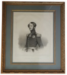 FERDINAND PHILIPPE DORLEANS, DUC DORLEANS. IRMÃO DO PAI DO CONDE DEU PORTANTO SEU TIO.  PRICE ROYAL. PEINT PAR F WINTERHALTER EM 1840. IMPRIMÉ DE LEMERCIER. LITHOGRAPHIÉ PAR LEON NOEL EM 1843. COM PASSE PARTOUT. FRANÇA, SEC. XIX. 79 X 70 CM  NOTA: Ferdinand-Philippe d'Orléans , nascido em3 de setembro de 1810em Palermo e morreu em13 de julho de 1842em Neuilly-sur-Seine , Duque de Chartres então ( 1830 ) Duque de Orléans e Príncipe Real da França  , é o filho mais velho de Louis-Philippe I , Rei dos Franceses e de Marie-Amélie de Bourbon , princesa das Duas Sicílias .