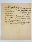 LOTE RETIRADO ATENDENDO INTERESSE DO ARQUIVO NACIONAL.NDEPENDÊNCIA DO BRASIL  MANUSCRITO DO PRÍNCIPE DOM PEDRO (DOM PEDRO I) COM RASCUNHO  DE PORTARIA PARA DISPENSENSAR A TROPA AUXILIADORA PORTUGUESA DESTACADA NO BRASIL. ESSA HISTÓRICA PORTARIA ATENDIA UMA ESTRATÉGIA DE DOM PEDRO PARA ENVIAR DE VOLTA A PORTUGAL OS INSURRETOS QUE SE REBELARAM CONTRA SUA DECISÃO DE CONTRARIAR AS CORTES PORTUGUESAS E PERMANECER NO BRASIL COMO REGENTE. EM OUTRA PONTA COM O DESLIGAMENTO DA TROPA OS SOLDADOS QUE QUISESSEM ADERIR AO EXERCITO DO BRASIL ESTARIAM LIVRES PARA TAL. EXCERTOS DO TEXTO: PORTARIA MANDA VOSSA ALTESA REAL QUE O TENENTE GENERAL HONRADO GOVERNADOR DE ARMAS DESTA CORTE E PROVÍNCIA DE ENCERRAR AO SERVIÇO MILITAR DOS SOLDADOS MENCIONADOS NA RELAÇÃO INCLUSA DECLARANDO-LHE QUE FICARÃO IZENTOS PARA SEMPRE DO SERVIÇO DO ESTADO. DECRETO DE NOMEAÇÃO PARA O CURADO (JOAQUIM JOSÉ CURADO) COM DATA DE HONTEM E ABOLIÇÃO DA COMISSÃO MILITAR COM A MESMA DATA. JOAQUIM JOSÉ CURADO FOI O PRIMEIRO MILITAR BRASILEIRO A GALGAR POSTOS DE COMANDO ELEVADOS NA HIERARQUIA DO EXÉRCITO NO BRASIL.  CURADO PERMANECE NA ZONA FRONTEIRIÇA ATÉ 1820, QUANDO VOLTA AO RIO DE JANEIRO E É NOMEADO CONSELHEIRO DE GUERRA. EM 1822, COMANDOU AS TROPAS FIÉIS A DOM PEDRO I NA BATALHA COM AS FORÇAS DO GENERAL JORGE DE AVILEZ ORGANIZANDO UMA TROPA DE SEIS MIL SOLDADOS, DEU SUSTENTAÇÃO AO DIA DO FICO, SENDO POR ISSO AGRACIADO, DAS MÃOS DE D. PEDRO I, COM OS TÍTULOS DE BARÃO COM GRANDEZA E CONDE DE SÃO JOÃO DAS DUAS BARRAS, EM 20 DE OUTUBRO DE 1825 E 7 DE SETEMBRO DE 1826. EM 1822 FOI NOMEADO POR D.PEDRO L COMO GOVERNADOR DAS ARMAS, FICOU NO CARGO ATÉ 1827. FOI O REPRESENTANTE DE SANTA CATARINA NO CONSELHO DOS PROCURADORES DAS PROVÍNCIAS, DE 3 DE JULHO DE 1822 A 20 DE OUTUBRO DE 1823NOTA: Divisão Auxiliadora, formada por tropas de linha portuguesa, promoveu um motim nos dias 11 e 12 de janeiro de 1822, no Rio de Janeiro, contra a decisão do Fico do príncipe regente D. Pedro. As tropas lusitanas se amotinaram em dois grupos, um no Morro do Castelo e o outro no Largo do Moura (área que ficava na região do porto entre a atual praça XV e o Museu Histórico Nacional), sob o comando do General Jorge Avilez. Motivados a defender o Brasil da anarquia que julgavam ter se instalado com a recusa às ordens portuguesas do regresso de Pedro, os soldados tinham a intenção de prender o príncipe regente e levá-lo à força para Lisboa. Em resposta à insubordinação da Divisão Auxiliadora, milícias locais foram formadas compostas por populares, padres e frades. No dia 12 de janeiro, D. Pedro deu ordens a dois companheiros para negociar o término do motim. Após o acordo, as tropas da Divisão Auxiliadora retiraram-se para a Vila Real da Praia Grande, atual cidade de Niterói. Os embates entre os soldados e D. Pedro continuaram até o dia 10 de fevereiro, quando o príncipe determinou a expulsão da Divisão Auxiliadora do país.A Revolução Liberal do Porto, em 1820, teve repercussões políticas tanto em Portugal quanto no Brasil. Os revoltosos, fortemente influenciados pelo movimento liberal, criaram as Cortes Gerais Extraordinárias e Constituintes da Nação Portuguesa, também chamadas de Cortes lisboetas ou Cortes Vintistas. As Cortes Gerais, entre outras determinações, exigiram  e conseguiram  a volta de D. João VI para Lisboa, que havia se instalado no Rio de Janeiro em 1808, e a elaboração de uma Assembleia Constituinte, que colocaria fim ao absolutismo português. Não satisfeitos com a manobra de D. João VI, depois de deixar seu filho como regente no Brasil, as Cortes lisboetas, em dezembro de 1821, julgaram desnecessária sua permanência no país e pressionaram pelo retorno de D. Pedro para Portugal.Liderados pelo vice-presidente da província de São Paulo, José Bonifácio, foi elaborado um manifesto com mais de oito mil assinaturas contra as ordens vindas de Portugal e os manifestantes foram para o Paço Real (Rio de Janeiro) no dia 9 de Janeiro de 1822. O manifesto teve adesão de parte da elite de São Paulo e Minas Gerais, argumentando que a volta de D. Pedro acarretaria uma situação de anarquia e uma possível emancipação brasileira. O príncipe regente, após uma reunião com a Câmara dos Senadores e com o apoio popular, declarou naquele mesmo dia (o célebre Dia do Fico) que permaneceria no Rio de Janeiro.O posicionamento de D. Pedro em continuar no Brasil não foi recebido pacificamente no Rio de Janeiro. As tropas da Divisão Auxiliadora entenderam a permanência como anarquia, ao recusar as ordens lusitanas. A fim de defender os interesses das Cortes lisboetas, os soldados iniciaram um motim com a intenção de prender D. Pedro e forçar seu retorno para Portugal.Na tarde do dia 11 de janeiro, o General Jorge Avilez, comandante de Armas da Corte, foi até os quartéis do 11 e 15 Batalhão e alegou aos soldados portugueses ter sido demitido de seu cargo por D. Pedro. No entanto, Avilez, como forma de contrariar as decisões do príncipe regente, tinha pedido demissão um dia antes. Revoltados pela suposta demissão de seu comandante e pela decisão do príncipe em permanecer no Brasil, os oficiais e soldados portugueses deram início às agitações nas ruas do Rio de Janeiro.Sob liderança do General Avilez, os militares se reuniram em diferentes praças. O 11 Batalhão se agrupou no Largo do Moura, o 15 Batalhão em São Bento e a 4 Artilharia na Rua Dom Manuel. Ao se deslocarem, as tropas quebraram vidraças, apagaram as luminárias da cidade e ofenderam os brasileiros, chamando-os de cabras, termo que significava filho de mulato com preto.Enquanto isso, no Teatro de São João, o tenente-coronel José Maria da Costa confirmou a Dom Pedro, presente no local, os boatos sobre o levante das tropas . A reação de D. Pedro veio com a mobilização de tropas brasileiras somadas às milícias locais e civis de diversas camadas sociais. Entre os civis, juntaram-se paisanos, padres e frades com armas em punho.A reação foi concentrada no Campo de Santana e totalizou cerca de quatro mil e seiscentas pessoas, números bem superiores aos das tropas portuguesas amotinadas que, segundo os dados do historiador Marcello Basile, reuniam por volta de mil e seiscentos soldados. O motim não teve adesão de toda a ala militar portuguesa: as tropas portuguesas do 3 Batalhão de Caçadores não aderiram, seguindo os comandos do príncipe regente e permanecendo na defesa do Palácio da Boa Vista.A tensão entre as tropas portuguesas e as tropas mobilizadas por D. Pedro no Morro do Castelo e no Campo de Santana estava acirrada e faltava pouco para que o embate acontecesse. No dia 12 de janeiro, a fim de evitar derramamento de sangue, o príncipe regente enviou dois comissários, um para o Morro do Castelo e o outro para o Largo do Moura, a fim de negociar com os amotinados portugueses. Na condição de que as tropas brasileiras também se retirassem, o General Avilez concordou com o deslocamento das tropas para a Vila Real da Praia Grande, do outro lado da baía de Guanabara.Avilez, durante o restante do mês, continuou com embates políticos por achar injusta a forma como as tropas portuguesas estavam sendo tratadas. Houve protestos contra as portarias dos dias 13 e 17 de janeiro do mesmo ano assinadas pelo príncipe-regente com a intenção de diminuir o tamanho da força pública de soldados. A primeira portaria ordenava dar baixas nas praças da Divisão Auxiliadora, já a segunda exigia obediência dos Comandantes dos Corpos, modificando a hierarquia acostumada. O General Avilez denunciou os subornos feitos por D. Pedro para que os soldados deixassem voluntariamente as tropas. O príncipe regente, com medo de possíveis ataques armados, incluindo os seguidos enfrentamentos de Avilez, expulsou as tropas Auxiliadoras do Brasil. No dia 15 de fevereiro do mesmo ano as tropas foram escoltadas até a altura de Pernambuco.