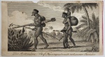 PRÍNCIPE MAXIMILIAN ZU WIED-NEUWIED -  EIN ANFÜHRER DER BOTOKUDEN MIT SEINER FAMILIE CHEFE BOTOCUDO COM SUA FAMÍLIA. A. SHUTE. 1820. ALEMANHA, 1820. 16 X 9 CMNOTA: Maximiliano Alexandre Felipe (1782-1867), também conhecido por Príncipe Maximilian zu Wied-Neuwied, foi um dos primeiros naturalistas estrangeiros a aproveitar a abertura das fronteiras determinada por D. João VI (1767-1826), após a chegada da corte ao Brasil, em 1808. Filho de uma família nobre da região do Reno, atual Alemanha, o príncipe Maximilian serviu o exército, lutou guerras e estudou história natural antes de se aventurar em sua viagem. Neuwied veio ao Brasil, em 1815, a bordo do navio inglês Janus, influenciado por dois cientistas: seu amigo e mentor, o geógrafo e naturalista alemão Alexander von Humboldt (1768-1859), que havia tentado sem sucesso entrar no país entre 1799 e 1804, quando viajava pela América espanhola, e o professor de medicina e craniometrista Johann Friedrich Blumenbach (1752-1840), considerado um dos pais da antropologia física, que havia conhecido quando frequentou a Universidade de Gottingen, em 1811 e 1812. O príncipe Maximilian estava determinado a realizar um estudo completo da fauna, da flora e dos habitantes originais da América e também levar espécimes para os acervos de história natural de seus incentivadores. Sua condição de nobre príncipe o ajudou muito para abrir as portas e ter facilidades na acolhida no Brasil. Ainda nos arredores do Rio de Janeiro, antes de partir para sua expedição, Neuwied esteve com o diplomata russo e naturalista Georg von Langsdorff (1774-1852), proprietário da Fazenda Mandioca, que também havia estudado na Universidade de Gottingen e pertencia ao círculo dos discípulos de Blumenbach. Na propriedade de Langsdorff, o príncipe incorporou à sua comitiva o ornitólogo Georg Freyreiss (1789-1825) e o botânico e desenhista Friedrich Sellow (1789-1831), dois alemães que já viviam no Brasil há dois anos e o ajudaram na comunicação com os locais, além do caçador David Dreidoppel (1793-1866) e do jardineiro Cristin Simonis, que vieram com o príncipe do castelo de Wied. Através de finanças próprias, Neuwied adquiriu 16 mulas e contratou carregadores e soldados índios, negros e mestiços. Com essa grande comitiva, iniciou sua jornada pela costa brasileira, em roteiro traçado por ele mesmo com a intenção de percorrer um trecho ainda desconhecido e que não tivesse sido descrito por outros viajantes. Levou cinco meses subindo pela costa as capitanias do Rio de Janeiro e do Espírito Santo, onde conheceu Cabo Frio, Macaé, Campos dos Goitacazes, Nova Benavente, Guarapari, Vila Velha, Vitória e Nova Almeida e teve contato com os indígenas Puris e Coroados, em São Fidelis, e os Botocudos, em Linhares. Veja abaixo os mapas com as rotas percorridas pelo príncipe e sua comitiva, com as áreas assinaladas dos diferentes povos indígenas que encontrou. No final de 1815 atravessou o rio Doce e chegou à antiga capitania de Porto Seguro, já então incorporada à da Bahia, onde passou mais de um ano e fez entradas pelo interior nas florestas dos rios Mucuri e Jequitinhonha. Ficou quatro meses entre os Botocudos de Belmonte, convivência que inspirou a parte mais longa da obra que viria a publicar na Alemanha e pela qual se tornou mais conhecido. Ainda na capitania baiana, seguiu para Ilhéus, Canavieiras, Olivença, Almada, e novamente se dirigiu para o sertão, chegando até a atual cidade de Vitória da Conquista, onde pode observar uma vegetação diferente, a caatinga, e os indígenas Camacãs. Depois voltou ao litoral pelo recôncavo baiano, onde foi preso confundido com um espião estrangeiro e levado a Salvador. Depois de desfazer o mal entendido, decidiu voltar para a Europa, em 10 de maio de 1817. De volta à Alemanha, Wied-Neuwied publicou em Frankfurt, em dois volumes em 1820 e 1821, Viagem ao Brasil nos anos de1815 a 1817, fruto das anotações e desenhos que fez in loco. A obra teve grande repercussão e em menos de cinco anos foi traduzida para o inglês, francês, italiano e holandês.