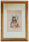 FEMME CAMACAN MONGOYO   LITHOGRAVURA A PARTIR DE DESENHO  DE JEAN-BAPTISTE DEBRET. OBRA ORIGINAL PUBLICADA NA "VIAGEM PITORESCA E HISTÓRICA EM BRESIL OU SEJOUR". DESENHO DE JEAN BAPTISTE DEBRET. GRAVURA DE THIERRY FRERES, PARIS. PUBLICADA EM 1834. FANTÁSTICA E BELÍSSIMA. 27 X 36 CM (TAMANHO DA GRAVURA). ACOMPANHA CERTIFICADO DE AUTENTICIDADE DA GALERIA O PAPEL DA ARTE. NOTA: Viagem Pitoresca e Histórica ao Brasil é um álbum iconográfico do pintor, desenhista e professor francês Jean-Baptiste Debret. O livro, originalmente dividido em três volumes, foi publicado em Paris entre 1834 e 1839, com o título Voyage Pittoresque et Historique au Brésil, ou séjour d´un artiste française au Brésil, depuis 1816 jusqu´en en 1831 inclusivement, époques de l'avènement et de l'abdication de S.M.D. Pedro Ier, fondateur de l'empire brésilie. Ao longo das centenas de gravuras e textos que compõem o livro, Debret registra de cenários, personagens e situações do Brasil na época, como a representação dos índios e dos elementos da natureza, do cotidiano da cidade do Rio de Janeiro no início do século XIX e retratos da suntuosidade da corte Portuguesa. Debret veio para o Brasil com a Missão Artística Francesa, em 1816, e permaneceu no país até 1831, quando regressou à França. A obra é fruto dessa estada de quase dezesseis anos do artista no Brasil. Suas aquarelas, impressas no livro por meio de litografias, e artigos sobre o que conheceu do país possuem vasto e profundo alcance na memória dos brasileiros. Apesar do alto valor histórico que o livro possui até hoje, é preciso contextualizar sua produção, altamente influenciada pela experiência do artista francês no Brasil e das intenções com relação à imagem que queria dar ao país. Entre os temas que a obra revela nas suas linhas e entrelinhas estão a importância da Missão Artística enquanto transmissora da cultura francesa ao povo brasileiro; a situação política e cultural do Brasil no início do século XIX e as relações entre os artistas e a monarquia portuguesa. No seu conjunto, as imagens de Debret ensaiam uma interpretação do Brasil, sendo este o aspecto que mais concentra o interesse de pesquisadores. Voltado para a feitura de um "inventário" da realidade brasileira, sua obra adquire um tom classificatório, aproximando-o, por um lado, da tradição dos viajantes naturalistas europeus. Esses exploradores eram responsáveis por apreender a realidade de outras terras e apresentá-las de acordo com critérios científicos. Por outro lado, é possível identificar uma outra postura de Debret na seleção dos registros que compõem o livro. É um Debret filósofo, com a influência do seu passado como seleto artista de Napoleão Bonaparte, capaz de pensar sobre a realidade em que se encontrava e as maneiras de melhor traduzi-la. Outra faceta do artista se revela nos textos do livro, no qual expõe a imagem que tem a respeito do Brasil e também busca incutir uma realidade histórica que alguns de seus desenhos já não possuíam. Isto é, Debret faz com que as imagens sejam autorizadas a partir de sua reflexões. Nesse sentido, a obra têm sido entendida como um projeto intelectual a respeita da marcha da civilização no Brasil. A obra é composta por 153 gravuras coloridas distribuídas em 140 pranchas coloridas, acompanhadas de textos que explicam cada uma delas. O processo de realização de Viagem Pitoresca e Histórica ao Brasil está arraigada à própria trajetória de Debret. Depois de integrar por dez anos o grupo seleto de pintores de Napoleão, o artista passa por algumas mudanças em sua vida no ano de 1815. Já separado da esposa, ele perde seu filho, que tinha vinte anos, vê o Imperador ser exilado na ilha de Santa Helena, além de ser afastado de Jacques-Louis David, seu primo e mestre da pintura neoclássica, que vai para a Bélgica e de onde não volta. Trata-se do período da Restauração, no qual os Bourbons retomam a monarquia na França e criam um ambiente hostil para jacobinos que acompanharam a Revolução Francesa de perto, como David e o próprio Debret. Seguindo conselhos da família, o pintor decide viajar para o Brasil, juntando-se à Missão Artística. Apesar de estar, ironicamente, a serviço da corte Portuguesa, que escapou para o Brasil sob a ameaça das invasões napoleônicas em 1808, um dos aspectos que motivaram essa viagem foi uma ideia de que a burguesia francesa era uma referência de civilização e que deveria levar seus avanços aos povos ditos primitivos. Na época, o Brasil ainda era visto como uma terra exótica que, com uma metrópole em construção, tornava-se um espaço ideal para que os franceses pudessem espalhar suas habilidades e conhecimentos. Em 1815, também, o Brasil saiu de colônia para ser considerado o principal país do Reino Unido de Portugal, Brasil e Algarves. O Rio de Janeiro passava por um intenso projeto civilizatório, reforçado pelo decreto de 12 de agosto de 1816, que determinava o recebimento de um grupo de artistas franceses cuja tarefa seria estabelecer uma Escola Real de Ciências, Artes e Ofícios, visando o progresso em diversas frentes, além de fornecer um socorro estético que engrandecesse o Reino. A Escola, no entanto, devido à instabilidade do país e desavenças entre os franceses e portugueses, só passaria a funcionar a partir de 1826, quando Debret passa a atuar efetivamente em atividades acadêmicas. E foram ao longo desses dez anos que separam a chegada da Missão ao estabelecimento da Academia, que ele pintou grandes partes dos registros que formam Viagem Pitoresca e Histórica ao Brasil. A chegada da Missão francesa ao Brasil coincide com a morte de D. Maria I, a Louca, e consequentemente, com a coroação do novo monarca, D. João VI. Nesses eventos, os artistas conseguem seus primeiros trabalhos para a corte. O artista, então, passou a fazer retratos oficiais para a realeza, ao mesmo tempo em que encontrava motivos para algumas das aquarelas do livro. "Embarque na Praia Grande das tropas destinadas ao sítio de Montevidéu" e "Desembarque da Princesa Real Leopoldina", ambos do terceiro volume do livro, são dois exemplos de registros referentes às suas primeiras vivências no Brasil. Essa prática de conciliar suas atividades oficiais com a preparação, a longo prazo, de um projeto pessoal, acompanharia Debret por todo o seu trajeto temporal e geográfico pelo Brasil. O autor retorna a Paris em 1831 e passa a dedicar-se à reunião do material que coletou e produziu durante os dezesseis anos no Brasil. O próprio autor foi o responsável pela feitura das litografias a partir de suas aquarelas e também dos textos que acompanhariam os desenhos. Viagem Pitoresca e Histórica ao Brasil foi, inicialmente, editados em fascículos  método de distribuição costumeiro na época, pois facilitava a aquisição e a divulgação das obras. Os três volumes, tal como os conhecemos hoje, foram publicados em 1834, 1835 e 1839. As primeiras imagens de Viagem Pitoresca e Histórica ao Brasil tratam de um "estado de infância" do indígena brasileiro, assim como esses povos eram entendidos de acordo com os pensamentos iluministas. Debret faz uma associação entre o selvagem brasileiro e a natureza, cenário a partir do qual a ideia de homem brasileiro constitui-se entre viajantes, mas que aqui recebe também um sentido de espaço a ser controlado pelo homem civilizado. Diferentemente da maioria dos livros de viagens que precederam o de Debret, Viagem Pitoresca e Histórica tem menos foco na exuberância dos elementos naturais (ainda que tenha no primeiro volume algumas pranchas dedicadas a registrar vegetais e paisagens que retratem a fauna e a flora) e mais na ideia de como a natureza atrapalhava o progresso da civilização. O que fundamenta sua visão dos costumes brasileiros é um projeto de superação. Interessa a Debret, na representação dos índios, reconhecer aspectos tanto tidos como selvagens e outros tidos como civilizados. É possível reconhecer em seus textos e imagens, indícios de mestiçagem. Entre indígenas e mestiços, selvagens e civilizados interagiam e confundiam-se nas sociedades americanas. Nesse sentido, a gravura intitulado "Caboclos ou índios civilizados", uma das gravuras mais notáveis do livro, mostra um homem deitado, armando um arco com os pés em uma paisagem agreste. Se a representação, em um primeiro momento, pode parecer a de índios selvagens, o texto afirma que se tratam de índios civilizados, caboclos, nomenclatura genérica que abrangia, no Rio de Janeiro, os índios tidos como civilizados, isto é, batizados.