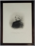 DONA TEREZA CHRISTINA LITOGRAVURA ORIGINAL OFICIAL DO IMPERADOR EM PAPEL DE LINHO. GRAVADA EM 1887. CONTÉM INSCRIÇÃO S.M A SRA. DONA DONA TEREZA CHRISTINA IMPERATRIZ DO BRAZIL. EM VISITAS E VIAGENS PELO PAÍS ESSA GRAVURA ERA PRESENTEADA AOS QUE RECEBIAM O CASAL IMPERIAL ERA UMA GENTIL FORMA DE PRESTIGIAR  A QUEM A MONARCA DESEJAVA  DISTINGUIR. A GRAVURA ESTÁ EM EXCELENTES CONDIÇÕES, FOI LIMPA E MUITO BEM EMOLDURADA. BRASIL, SEC. XIX.  62 X 46 CM.