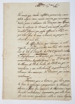 LOTE RETIRADO ATENDENDO INTERESSE DO ARQUIVO NACIONAL - CORRESPONDENCIA DE  D. DIOGO DE MENEZES (PORTUGAL 1788  1878) MINISTRO DA FAZENDA DO BRASIL DE 26 DE FEVEREIRO DE 1821 A 16 DE JANEIRO DE1822 (FOI SUBSITTUIDO POR OCASIÃO DA FORMAÇÃO DO GABINETE BRASILEIRO INSTITUIDO POR DOM PEDRO ENQUANTO REGENTE DO REINO. A MISSIVA É DIRIGIDA A  DOM DIOGO JOSÉ FERREIRA DE EÇA DE MENESES,CONDE DE LOUSÃ -   CORRESPONDENCIA ENTRE OS DOIS FIGALGOS RESPONSÁVEIS PELAS FINANÇAS NO PERÍODO JOANINO DO BRASIL TRATANDO A RESPEITO DAS DIFICULDADES PARA O RECEBIMENTO DE DÍZIMOS DAS PROVÍNCIAS.   EXCERTOS DO TEXTO: POR MAIS QUE TENHA REFLETIDO, PROCURADO E COGITADO ALGUM MEIO MENOS ONEROSO QUIE AS ARREMATAÇÕES PARA A COBRANÇA DOS DIZIMOS NAS PROVINCIAS DO INTERIOR DO BRASIL  NÃO ME FOI POSSIVEL DESCOBRIR ARBITRIO ALGUM QUE POSSA OFERECER A VOSSA EXCELENCIA OU POR ESTAR FORA DO MEU ALCANCE OU PORQUE REALMENTE NÃO O HÁ.  AS DIFICULDADES QUE OCORREM A ESTE RESPEITO JÁ FORAM PREVISTAS EM HUMA DAS SÁBIAS LEIS DE 22 DE DEZEMBRO DE 1761 QUANDO NELA SE CLASSIFICARAM AS RENDAS QUE DEVIAM SER ADMINISTRADAS E CONTRATADAS  E NO ÁLVARA DE 28 D EJUNHO DE 1808 EM QUE SE RECONHECEU A SER ATUALMENTE IMPRATICÁVEL A COBRANÇA DAS MIUNÇAS DOS DÍZIMOS POR ADMINISTRAÇÃO. FAVORECER POIS A LAVOURA QUE QUE É A GRANDE BASE DA GRANDEZA E PROSPERIDADE DO BRASIL ALIVIAR O POVO DAS VEXAÇÕES DE RENDEIROS E REGULAR ESTA CONTRIBUIÇÃO DE MANEIRA QUE ELLA RECAIA COM MAIS IGUALDADE SOBRE A RENDA LIQUIDA.E NÃO SOBRE O PRODUTO TOTAL SÃO OBJETOS QUE NÃO PODEM DEIXAR DE INTERESSAR A UNIÃO DE MUITAS LUZES EM UM CENTRO COMUNHÃO MOSTRA OS MELHORAMENTOS MAIS ADEQUADOS E QUE DEVEM SER COMBINADOS COM OUTROS OBJETOS. JULGO QUE NÃO SE DEVE FAZER UMA INOVAÇÃO TOTAL QUE ALEM DE ME PARECER AGORA IMPRATICAVEL PODE SER QUE  ATÉ INFLUENCIE NAS IDEIAS RELIGIOSAS QUE FAVORECEM E AUXILIAM AINDA A COBRANÇA DOS DIZIMOS. NAS MESMAS PROVINCIAS DE BEIRA MAR PERMITA-ME VOSSA EXCELENCIA PELO MUITO QUE AMA A FRANQUEZA E VERDADE ESTA BREVE DIGRESSÃO ANTOLHA-SE-ME DIFICULDADES  NÃO PEQUENAS: 1. PORQUE REDUZIDA TODA A COBRANÇA Á EXPORTAÇÃO EMBARAÇADA ESTA COMO PODE ACONTECER, EXPERIMENTARIA  VOSSA EXCELÊNCIA GRANDES FALTA NAS ENTRADAS DO ERÁRIO.2. PORQUE EM CALCULO DE FINANÇAS DOIS E DOIS  NÃO FAZEM SEMPRE QUATRO E SE A MODICA CONTRIBUIÇÃO DE SEIS POR CENTO NÃO CONVIDAVA ATÉ AGORA A GRANDES EXTRAVIOS, NÃO ACONTECERA O MESMO AJUNTANDO-SE A ESTA MAIS DEZ POR CENTO: 3. PORQUE ALGUMAS PROVÍNCIAS DE GRANDE CONSUMO POUCO OU NADA EXPORTARÃO NÃO SE ACHARAM OUTROS QUE POSSAM  COMPENSAR E DÍZIMOS DAQUELE CONSUMO. COM O ESPÍRITO AINDA MAL ASSENTADO SEM OS MEUS LIVROS, SEM OS MEUS PAPÉIS QUE NÃO CHEGARAM DE PERNAMBUCO EU SÓ PEGUEI NA PENA PARA CUMPRIR O QUE VEJO-ME DETERMINADO E POR ISSO ESPERO QUE VOSSA EXCELÊNCIA SE DIGNARÁ DE RECEBER OS DESACERTOS DA MINHBA OBEDIENCIA. DEOS GUARDE A VOSSA EXCELENCIA MUITOS ANOS. RIO DE JANEIRO 15 DE ABRIL DE 1821. ILMO E EXCELENTISSIMO SR. CONDE DA LOUSÃ ASSINA D. DIOGO DE MENEZES. NOTA:CONDE DA LOUZÃ: Nasceu na Casa do Arco, em Guimarães, Portugal, em 1º de agosto de 1772. De família nobre portuguesa, era filho de Maria José Ferreira de Eça e Bourbon e Rodrigo José António de Meneses, 1º conde de Cavaleiros, e sobrinho e afilhado de Marcos de Noronha e Brito, conde dos Arcos, último vice-rei do Brasil e capitão general de Mar e Terra dos Estados do Brasil (1806-1808). Seu pai foi conselheiro da Fazenda (1790), deputado da Junta da Administração do Tabaco (1792) e governador das capitanias de Minas Gerais (1780-1783) e da Bahia (1784-1788). Fez carreira militar na Cavalaria, tendo servido no Regimento de Cavalaria de Mecklemburgo, chegando a tenente-coronel. Veio para o Brasil com a comitiva da família real, em 1808. De volta ao Reino, foi deputado da Junta dos Três Estados e mordomo-mor da arquiduquesa austríaca d. Maria Leopoldina, a quem acompanhou ao Rio de Janeiro, em 1817, em razão do seu casamento com o príncipe d. Pedro. Em 1821 foi nomeado por d. João VI presidente do Real Erário e secretário de Estado dos Negócios da Fazenda, por ocasião de sua instalação no Brasil. Acompanhou d. João VI em seu retorno a Portugal, em 1821. Foi nomeado e tomou posse da Câmara dos Digníssimos Pares do Reino, a câmara alta das Cortes Portuguesas, durante o reinado de d. João VI, em 1826, o que acabaria sendo suspenso e, mais tarde, quando restabelecido o seu lugar, não aceitou tomar assento. Em 1827, por um curto período durante a Regência de d. Isabel Maria, foi novamente nomeado secretário de Estado dos Negócios da Fazenda e presidente do Tesouro Público. Em 1828 reassumiu o cargo, sendo afastado pela vitória das tropas liberais constitucionalistas que apoiavam d. Pedro, em oposição às absolutistas de d. Miguel, o que deu fim à Guerra Civil Portuguesa (1828-1834). Casou-se com d. Mariana Antônia do Resgate de Saldanha Corte-Real da Câmara e Lencastre (1784-1848), 3ª condessa da Louzã. Foi grã-cruz da Ordem de Nossa Senhora de Vila Viçosa, comendador da Ordem de Cristo, grã-cruz da Ordem de São Leopoldo de Áustria e sócio honorário da Academia Real das Ciências de Lisboa. Morreu em Lisboa, em 4 de fevereiro de 1862. D