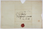 PAPA PIO VII (1742-1823)  ENDEREÇO ESCRITO DE PUNHO PELO PAPA PIO VII COM SEU BRASÃO EM CERADIRIGIDO A SIGG CONFALONIERI E CONSARVATORI  IMOLA. INCIIO DO SEC. XIX. NOTA: Papa Pio VII O.S.B. (Cesena, 14 de agosto de 1742  Vaticano, 20 de agosto de 1823), nascido como Barnaba Niccolò Maria Luigi Chiaramonti, foi Papa de 14 de março de 1800 até a data da sua morte. Era Monge Beneditino, tendo tomado o nome de Dom Gregório Chiaramonti O.S.B.. Barnaba Niccolò Maria Luigi Chiaramonti nasceu em Cesena em 1742, filho mais novo do conde Scipione Chiaramonti (30 de abril de 1698 - 13 de setembro de 1750). Sua mãe, Giovanna Coronata (m. 22 de novembro de 1777), era filha do marquês Ghini; através dela, o futuro Papa Pio VII foi relacionada com a Braschi família de Pio VI após o casamento em 10 de novembro de 1713.carece de fontes Embora sua família era de status de nobre, não eram ricos, mas em vez disso, eram de estoque de classe média.Seus avós maternos eram Barnaba Eufrasio Ghini e Isabella de 'conti Aguselli. Seus avós paternos foram Giacinto Chiaramonti (1673-1725) e Ottavia Maria Altini; seus bisavós paternos foram Scipione Chiaramonti (1642-1677) e Ottavia Maria Aldini. Seus bisavós paternos foram Chiaramonte Chiaramonti e Polissena Marescalchi.Seus irmãos eram Giacinto Ignazio (19 de setembro de 1731 - 7 de junho de 1805), Tommaso (19 de dezembro de 1732 - 8 de dezembro de 1799) e Ottavia (1 de junho de 1738 - 7 de maio de 1814).Como seus irmãos, ele frequentou o Collegio dei Nobili em Ravenna, mas decidiu ingressar na Ordem de São Bento aos 14 anos, em 2 de outubro de 1756, como noviço na Abadia de Santa Maria del Monte, em Cesena. Dois anos depois, em 20 de agosto de 1758, ele se tornou um membro professo e assumiu o nome de Gregório. Ele ensinou em faculdades beneditinos em Parma e Roma, e foi ordenado um sacerdote em 21 de setembro de 1765.Uma série de promoções resultou depois que seu parente, Giovanni Angelo Braschi, foi eleito Papa Pio VI (1775-1799). Alguns anos antes dessa eleição, em 1773, Chiaramonti se tornou o confessor pessoal de Braschi. Em 1776, Pio VI nomeou Dom Gregório, 34 anos, que lecionava no mosteiro de Sant'Anselmo, em Roma, como abade honorário em louvor ao seu mosteiro. Embora essa fosse uma prática antiga, atraía reclamações dos monges da comunidade, pois as comunidades monásticas geralmente sentiam que não estava de acordo com a regra de São Bento.Em dezembro de 1782, o papa nomeou Dom Gregório como o bispo de Tivoli, perto de Roma. Pio VI logo o nomeou, em 14 de fevereiro de 1785, o Cardeal-Sacerdote de São Calisto,2 e como Bispo de Ímola, cargo que ocupou até 1816.3Quando o exército revolucionário francês invadiu a Itália em 1797, o cardeal Chiaramonti aconselhou a temperança e a submissão à recém-criada República Cisalpina. Em uma carta dirigida ao povo de sua diocese, Chiaramonti pediu que eles cumprissem " nas atuais circunstâncias de mudança de governo ()" a autoridade do vitorioso general comandante em chefe da Exército francês. Na homilia de Natal daquele ano, ele afirmou que não havia oposição entre uma forma democrática de governo e ser um bom católico: "A virtude cristã faz dos homens bons democratas A igualdade não é uma ideia dos filósofos, mas de Cristo e não acredito que a religião católica seja contra a democracia"Após a morte do Papa Pio VI, na época praticamente prisioneiro da França, em Valence em 1799, o conclave para eleger seu sucessor reuniu-se em 30 de novembro de 1799 no mosteiro beneditino de San Giorgio em Veneza. Havia três candidatos principais, dois dos quais se mostraram inaceitáveis para os Habsburgos, cujo candidato, Alessandro Mattei, não conseguiu votos suficientes. No entanto, Carlo Bellisomi também era candidato, embora não fosse favorecido pelos cardeais austríacos; um "veto virtual"a foi imposto contra ele em nome de Francisco II e realizado pelo cardeal Franziskus Herzan von Harras.5Após vários meses de impasse, Jean-Sifrein Maury propôs Chiaramonti como candidato a compromisso. Em 14 de março de 1800, Chiaramonti foi eleito papa, certamente não a escolha dos oponentes obstinados da Revolução Francesa, e tomou como seu nome pontifício Pio VII em homenagem ao seu antecessor imediato.4 Ele foi coroado em 21 de março em uma cerimônia bastante incomum, usando uma tiara papel-machê enquanto os franceses haviam apreendido as tiaras seguradas pela Santa Sé ao ocupar Roma e forçar Pio VI ao exílio. Ele então partiu para Roma, navegando em um navio austríaco que mal podia navegar, o Bellona, que não possuía nem uma galera.. A viagem de doze dias terminou em Pésaro e ele seguiu para Roma.Um dos primeiros atos de Pio VII foi nomear o clérigo menor Ercole Consalvi, que havia desempenhado tão habilmente o cargo de secretário do recente conclave, no Colégio de Cardeais e no escritório do Cardeal Secretário de Estado. Consalvi partiu imediatamente para a França, onde conseguiu negociar a Concordata de 1801 com o Primeiro Cônsul Napoleão. Embora não tenha efetivado um retorno à antiga ordem cristã, o tratado forneceu certas garantias civis à Igreja, reconhecendo "a religião católica, apostólica e romana" como a da "maioria dos cidadãos franceses".6Os principais termos da concordata entre a França e o papa incluem:Uma proclamação de que "o catolicismo era a religião da grande maioria dos franceses", mas não era a religião oficial, mantendo a liberdade religiosa, em particular no que diz respeito aos protestantes:O papa tinha o direito de depor bispos;O estado pagaria salários clericais e o clero prestou juramento de lealdade ao estado;A igreja desistiu de todas as reivindicações para terras da igreja que foram tomadas após 1790;O domingo foi restabelecido como um "festival", a partir do domingo de Páscoa, em 18 de abril de 1802.Como papa, ele seguiu uma política de cooperação com a República e o Império estabelecidos pela França. Ele esteve presente na coroação de Napoleão I em 1804. Ele até participou do Bloqueio Continental da Grã-Bretanha na França, sob as objeções de seu Secretário de Estado Consalvi, que foi forçado a renunciar. Apesar disso, a França ocupou e anexou os Estados Papais em 1809 e tomou Pio VII como prisioneiro, exilando-o para Savona. Em 15 de novembro de 1809, Pio VII consagrou a igreja em La Voglina, Valenza Po, Piemonte, com a intenção de que a vila de La Voglina se tornasse sua base espiritual enquanto estava no exílio. Infelizmente, sua residência teve vida curta quando Napoleão tomou conhecimento de suas intenções de estabelecer uma base permanente e logo foi exilado na França. Apesar disso, o papa continuou a se referir a Napoleão como "meu querido filho", mas acrescentou que ele era "um filho um pouco teimoso, mas um filho ainda".Esse exílio só terminou quando Pio VII assinou a Concordata de Fontainebleau em 1813. Um resultado desse novo tratado foi a libertação dos cardeais exilados, incluindo Consalvi, que, ao se reintegrar ao séquito papal, persuadiu Pio VII a revogar as concessões que ele tinha feito nele. Este Pio VII começou a acontecer em março de 1814, o que levou as autoridades francesas a prenderem muitos dos prelados opostos. Seu confinamento, no entanto, durou apenas uma questão de semanas, quando Napoleão abdicou em 11 de abril daquele ano.7 Assim que Pio VII retornou a Roma, ele imediatamente reviveu a Inquisição e o Índice de Livros Condenados.A prisão de Pio VII veio de fato com um lado positivo para ele. Deu-lhe uma aura que o reconheceu como um mártir vivo, de modo que, quando ele voltou a Roma em maio de 1814, foi recebido com mais calor pelos italianos como heróiDesde o momento de sua eleição como papa até a queda de Napoleão em 1815, o reinado de Pio VII foi completamente retomado no trato com a França.9 Ele e o imperador estavam continuamente em conflito, muitas vezes envolvendo os desejos do líder militar francês de concessões às suas demandas. Pio VII queria sua própria libertação do exílio, bem como o retorno dos Estados Papais e, mais tarde, a libertação dos 13 "Cardeais Negros", ou seja, os Cardeais, incluindo Consalvi, que desprezaram o casamento de Napoleão com a Princesa. Marie Louise, acreditando que seu casamento anterior ainda era válido e havia sido exilado e empobrecido em consequência de sua posição10 juntamente com vários prelados, padres, monges, freiras e outros apoiadores exilados ou presos. Em 7 de março de 1801, Pio VII publicou o breve "Catholicae fidei" que aprovava a existência da Companhia de Jesus na Rússia e nomeou seu primeiro superior geral como Franciszek Kareu. Este foi o primeiro passo na restauração da ordem. Em 31 de julho de 1814, ele assinou a bula papal Sollicitudo omnium ecclesiarum, que restaurou universalmente a Companhia de Jesus. Ele nomeou Tadeusz Brzozowski como Superior Geral da ordem. Pio VII aderiu à declaração do Congresso de Viena de 1815, representada pelo cardeal Secretário de Estado Ercole Consalvi, e pediu a supressão do tráfico de escravos. Isso se aplicava principalmente a lugares como Espanha e Portugal, onde a escravidão era economicamente muito importante. O papa escreveu uma carta ao rei Luís XVIII de França de 20 de setembro de 1814 e ao rei João VI de Portugal em 1823 para incentivar o fim da escravidão. Ele condenou o tráfico de escravos e definiu a venda de pessoas como uma injustiça à dignidade da pessoa humana. Em sua carta ao rei de Portugal, ele escreveu: "o papa lamenta que esse comércio de negros, que ele acreditava ter cessado, ainda seja exercido em algumas regiões e de maneira ainda mais cruel. Ele implora e implora ao rei de Portugal que implementar toda a sua autoridade e sabedoria para extirpar essa vergonha profana e abominável ". Sob o domínio napoleônico, o gueto romano judeu havia sido abolido e os judeus eram livres para viver e se mudar para onde quisessem. Após a restauração do domínio papal, Pio VII restabeleceu o confinamento de judeus no gueto, mantendo as portas fechadas à noite Pio VII emitiu uma encíclica "Diu satis" para defender um retorno aos valores do Evangelho e universalizou a festa de Nossa Senhora das Dores em 15 de setembro. Ele condenou a Maçonaria e o movimento dos Carbonari na encíclica Ecclesiam a Jesu Christo em 1821. Pio VII afirmou que os maçons deveriam ser excomungados e os vinculava aos Carbonari, um grupo revolucionário anticlerical na Itália. Todos os membros dos Carbonari também foram excomungados.Pio VII era multilíngue e sabia falar italiano, francês, inglês e latim.Pio VII era um homem de cultura e tentou revigorar Roma com escavações arqueológicas em Ostia, que revelavam ruínas e ícones desde os tempos antigos. Ele também teve paredes e outros edifícios reconstruídos e restaurou o Arco de Tito. Ele ordenou a construção de fontes e praças e ergueu o obelisco no Monte Pinciano.O papa também garantiu que Roma fosse um lugar para artistas e artistas importantes da época, como Antonio Canova e Peter von Cornelius. Ele também enriqueceu a Biblioteca do Vaticano com numerosos manuscritos e livros. Foi Pio VII quem adotou a bandeira amarela e branca da Santa Sé como resposta à invasão napoleônica de 1808.Em 15 de agosto de 1811  a Festa da Assunção  está registrado que o papa celebrou a missa e foi dito que entrou em transe e começou a levitar de uma maneira que o atraiu para o altar. Esse episódio em particular despertou grande espanto e admiração entre os atendentes, que incluíam os soldados franceses que o vigiavam, incrédulos com o que ocorrera. Em 1822, Pio VII completou 80 anos e sua saúde estava visivelmente em declínio. Em 6 de julho de 1823, ele fraturou o quadril em uma queda nos aposentos papais e ficou acamado a partir daquele momento. Nas últimas semanas, ele frequentemente perdia a consciência e murmurava os nomes das cidades para as quais fora transportado pelas forças francesas. Com o cardeal Secretário de Estado Ercole Consalvi ao seu lado, Pio VII sucumbiu ao seu ferimento em 20 de agosto às 5 da manhã.Ele foi enterrado brevemente nas grutas do Vaticano, mas depois foi enterrado em um monumento na Basílica de São Pedro após seu funeral em 25 de agosto.