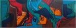 Burle Marx, óleo sobre tela, 58 X 155 cm, assinado no canto inferior direito