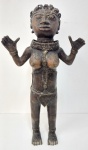 Escultura em bronze arte Africana, 69 cm de altura.