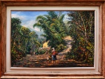 William Van Dijk, Paisagem de Petrópolis  Brasil, Pintura óleo sobre tela, assinado no canto infe