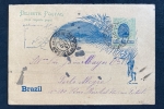 Bilhete Postal (BP-46eP) apresentando a variedade falha branca abaixo do selo fixo.