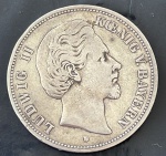 Antiga Moeda Alemã, de 5 marcos alemães do ano de 1875 - Rara