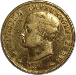Moeda do Reino Napoleônico da Itália (Estado Italiano) - 40 liras - 1814M - OURO (.900) - 12.7 g - 2