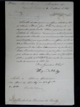 Brasil, II Império documento assinado pelo Marquês de Olinda como Ministro dos negócios do Império