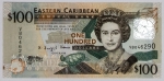 Numismática, CARIBEAN 100 DOLLARS, RAINHA