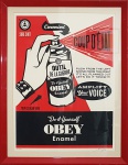 SHEPARD FAIREY (USA,1970) - OBEY COUP DETAT - Serigrafia original, assinada de punho no c.i.d., tiragem 384-450. Ano 2012. Med. 60 x 45 cm. Emoldurada. Medida total: 56 x 72 cm.  VER IDENTICA NA SOTHEBYS  POR 900 DÓLARES -----> https://www.sothebys.com/en/buy/_shepard-fairey-obey-coup-detat-706c  --- SOBRE ESTE POLÊMICO ARTISTA ---> Shepard Fairey atualmente é considerado um dos mais renomados artistas da "STREET ART" mundial, sendo aclamado ao lado de Banksy e Kobra. Controverso, tem sua obra em coleções como do Metropolitan Museum of Art de Ny e outros. OUTRAS OBRAS NA CHRISTIES -------> https://www.christies.com/en/search?entry=shepard%20fairey&page=1&sortby=relevance&tab=sold_lots  ------> https://signarigallery.com/products/shepard-fairey-coup-detat-2012-rare-screen-print