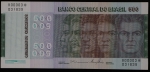 Cédula do Brasil - 500 cruzeiros - 1979 - C151a - REPOSIÇÃO (*) - Série 3 - FE (leves manchas)