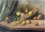 OSCAR P. DA SILVA, "Natureza Morta", óleo sobre tela. Medindo 50,5 x 70 cm.