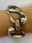 AF 1054 Joia em prata, Vintage e maravilhoso bracelete do design Beto - Manaus, contrastado 925. Fec