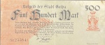 Alemanha - Cédula de 500 Marcos 1922 - pós 1ª guerra Mundial - Estado de Gotta - Excelente conservação - Germany - Europa