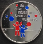 Alemanha - Moeda de 20 EURO 2022 D - PRATA .925 - 50º Aniversário - Fundo Alemão para Crianças - PROOF