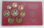 Alemanha - Set de Moedas do EURO 2003 completo no estojo de Acrilico Proof - Hamburgische Munnze - 8 Moedas de 1 Cent a 2 Euros todas com a Letra J - Peça Fantástica