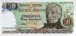 Argentina - P-314 - Cédula de 50 Pesos 1985 Flor de Estampa - San Martin - América