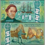 Antarctica - Cédula Fantasia de 2 Dollars 2020 Flor de Estampa - Polímero