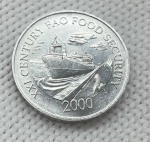 Panamá - ##FAO## Moeda de 1 Céntésimo 2000 Flor de Cunho - Alimentos para o Mundo - América