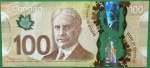 Canadá - P-100a - Cédula de 100 Dólares Canadenses 2011 Soberba - Polímero- Robert Laird Borden - América