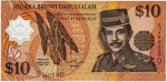 Brunei - P-24b - Cédula de 10 Ringgit 1998 Polimero - Flor de Estampa - Hassanal Bolkiah - Ásia