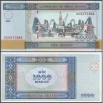 Azerbaijão - P-23 - Cédula de 1.000 Manat 2001 Flor de Estampa - Azerbaijan - Europa