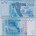 Costa do Marfim - P-116Aa - Cédula 2000 Francs 2003 Flor de Estampa - W A S Banco dos Estados  do Oeste Africano - Letra A=Côte D Ivoire - Africa