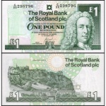 Escócia - P-351e.2 - Cédula de 1 Pound Sterling 2001 Flor de Estampa  - Scotland - Europa