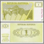 Eslovênia - P-1a - Cédula de 1 Tolar 1990 Flor de Estampa - Slovenija - Europa - Lance Livre