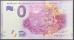 França - Cédula de 0 Euro MUSEE DE PREHISTOIRE GEOGES DU VERDON - França 2016/1. Cédula original europeia emitida com autorização da Comunidade Econômica Europeia no valor de 0 EURO em estado flor de estampa - Europa