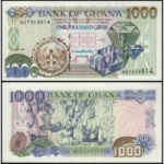 Gana - P-32c - Cédula de 1000 Cedi 1998 Flor de Estampa - Ghana - África