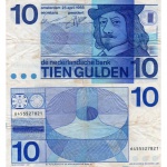 Holanda - P-911b - Cédula de 10 Gulden 1968 MBC - Frans Hals - Netherlands - Europa