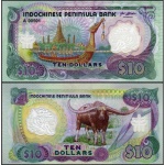 Indochina - Cédula Fantasia de 10 Dollars 2020 Fe Polímero - Indochinese Península