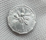 Jamaica - ##FAO## Moeda de 1 Centavo 1987 Flor de Cunho - Alimentos para o Mundo - América