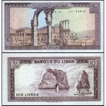 Libano - P-63f - Cédula de 10 Livres 1986 Flor de Estampa - Lebanon - Ásia - Lance Livre