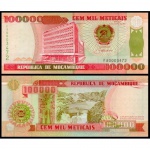 Moçambique - P-139 - Cédula de 100.000 Meticais 1993 Flor de Estampa - Mozambique - África