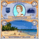 Motserrat - Cédula Fantasia de 20 Dollars 2018 Fe - Rainha - Montserrat Island