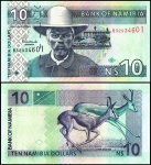 Namíbia - P-4c - Cédula 10 Namibia Dollars 2001 Flor de Estampa - Africa